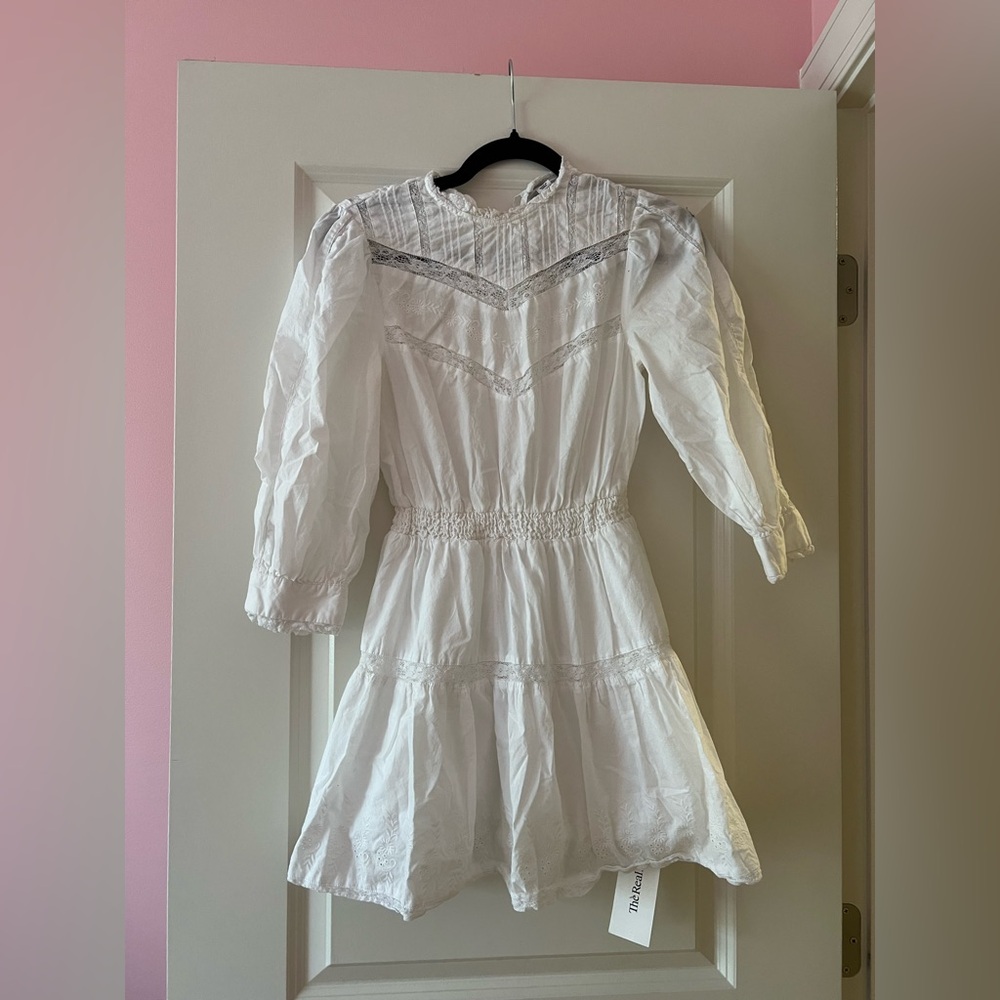LoveShackFancy x Target white lace mini dress XS
